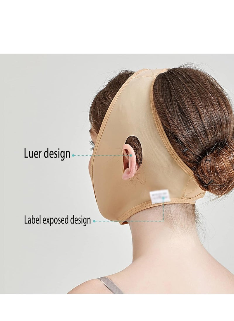Generic - A face and chin corset is a product used to slim the face and chin, and it can also be used after plastic surgery. This corset is reusable, making it a practical and economical product. In beige - Image 1