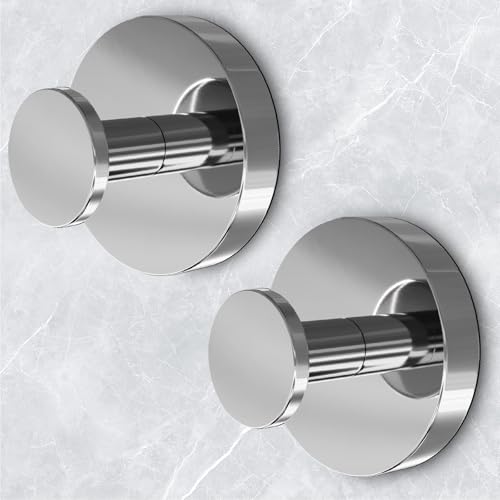 WingWider Shower Hooks for Inside Shower,Suction Cup Hooks for Glass Window,Removable Towel Hooks for Bathrooms,2 Packs(Mirror) - Image 1