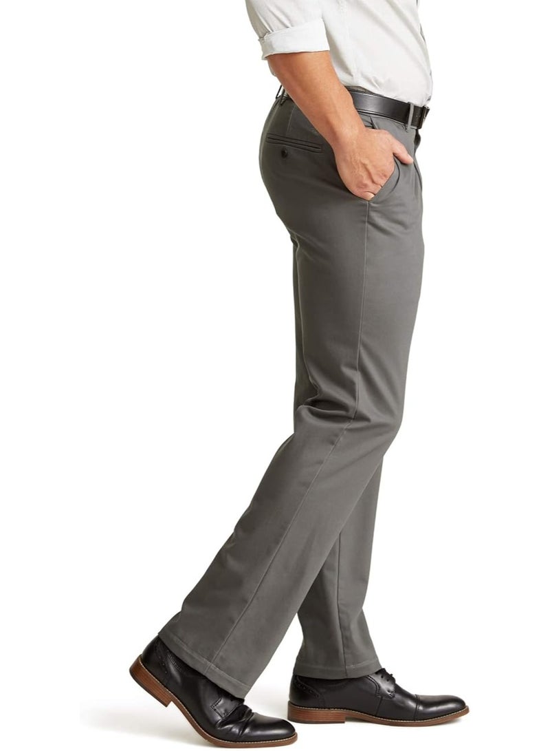 Dockers Mens Straight Fit Signature Lux Cotton Stretch Khaki Pant - Image 3