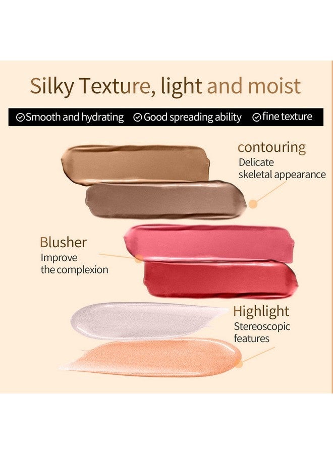 Yeweian Yeweian Liquid Contour Beauty Wand, Cream Highlighter Makeup Stick,Smooth Liquid Bronzer Stick with Cushion Applicator, Lightweight Blendable Body Face Shimmer Highlighter Contour Stick, Cruelty-free(02+05) - Image 5