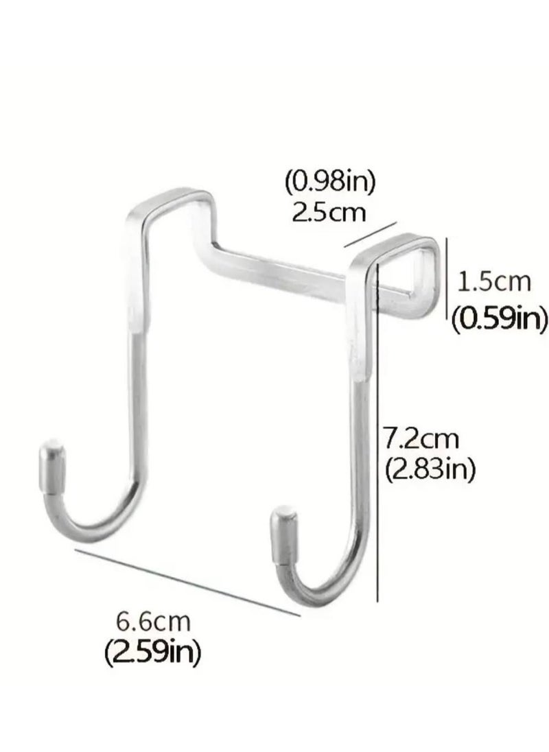 CleanWave - The Pure Effect Black Stainless Steel Double S-Shaped Hook – No-Drill, Heavy-Duty Hanger for Kitchen, Bathroom, & Cabinet Doors – Space-Saving Towel & Coat Holder  - Image 5