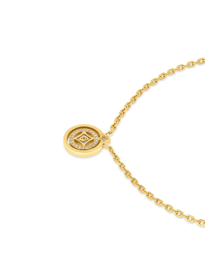 CERRUTI 1881 Francesca Gold Round Center Motif Necklace for Women