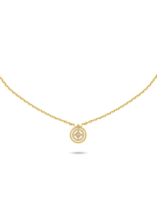 Francesca Gold Round Center Motif Necklace for Women