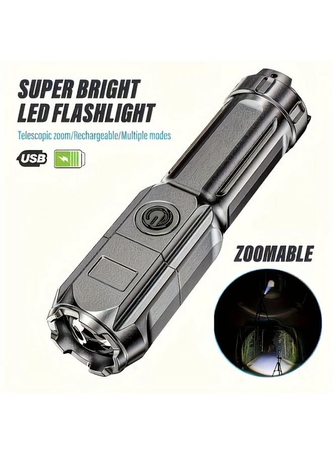 LiHangStar Rechargeable LED Flashlight Portable Adjustable Zoom 3 Modes USB Powered - Image 2