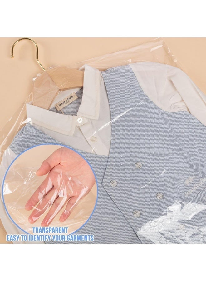 Bukela 100 Pack Clear Garment Bags, Hanging Garment Bags, Plastic Clear Clothes Covers, Waterproof and Dustproof, for Home Storage Clothing Stores & Travel, 60*100cm Hanging Closet Organizers - Image 5