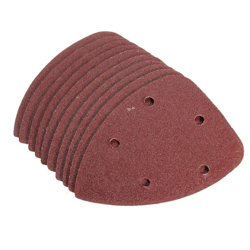 klarako Triangular Sandpaper 50PCS Triangle Sanding Discs Sandpaper 5 Hole 40/60/ 80/100/ 120/180/ 240/320/ 400/800 Grits Triangular Sanding Discs - Image 2
