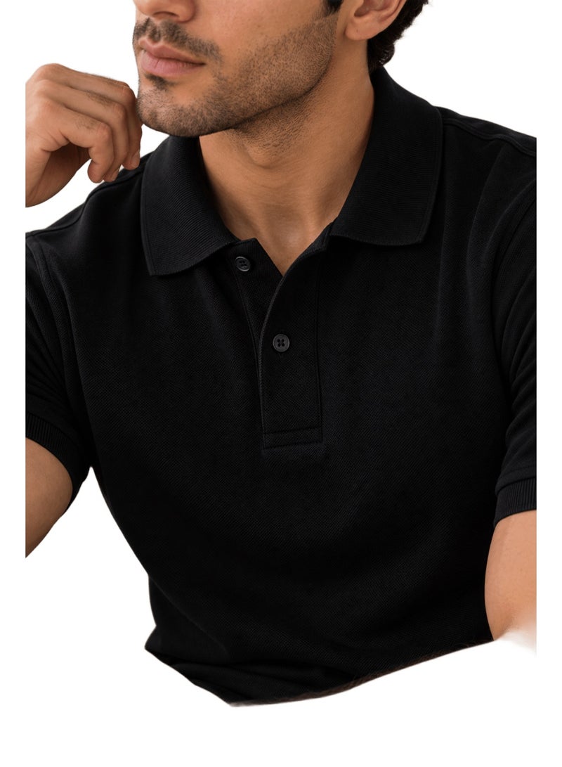 Nileton Men’s Polo T-Shirt – 100% Cotton - Classic Piqué Polo Shirts - Short Sleeve with Two-Button Collar, Regular Fit - Casual Top, Soft Cotton - Comfortable Fit for Everyday Style - Image 2