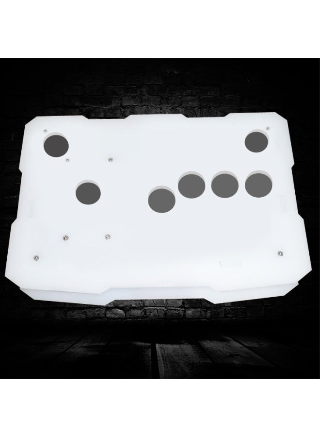 Transparent Rocker Shell Rocker Outer Frame Rocker Shell Arcade Frame Rocker DIY Accessories King Of Fighters Arcade-Product Color:White Acrylic Frame With One-word Key Position  - Image 1