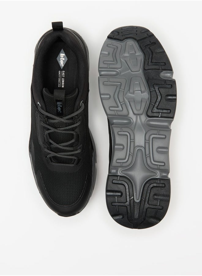 Lee Cooper Men's Textured Low Ankle Lace-Up Sneakers  - Image 4