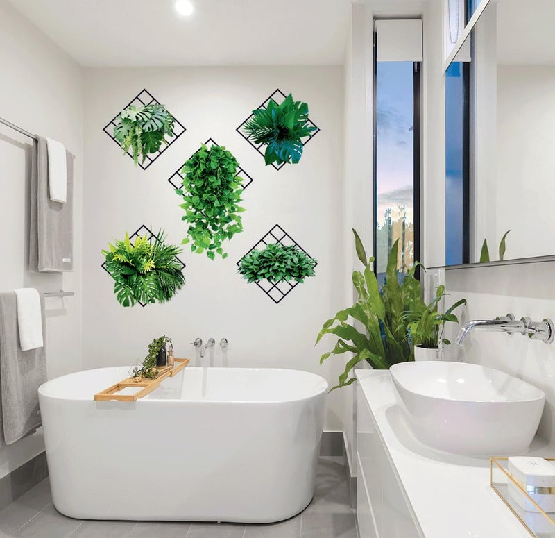 Rangoli Beautiful 3D Vivid Green Plants Self Adhesive Sticker for Living Room Bedroom (Pack of 5) - Image 4