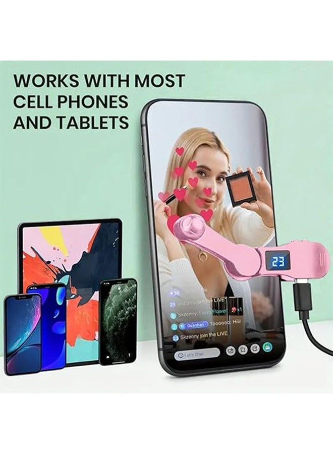 جهاز نقر تلقائي للهواتف الذكية، جهاز نقر سريع لشاشة الهاتف، لعبة محاكاة نقر سريع ومستمر بالإصبع، لايف لايك، فلاش كتم، مهام مكافأة (وردي) - Image 2