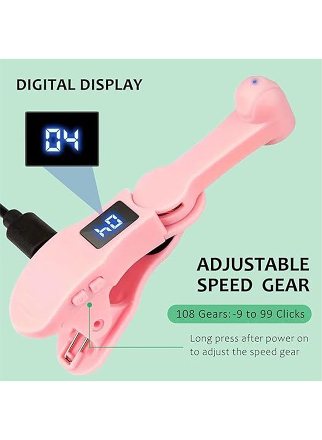 جهاز نقر تلقائي للهواتف الذكية، جهاز نقر سريع لشاشة الهاتف، لعبة محاكاة نقر سريع ومستمر بالإصبع، لايف لايك، فلاش كتم، مهام مكافأة (وردي) - Image 3