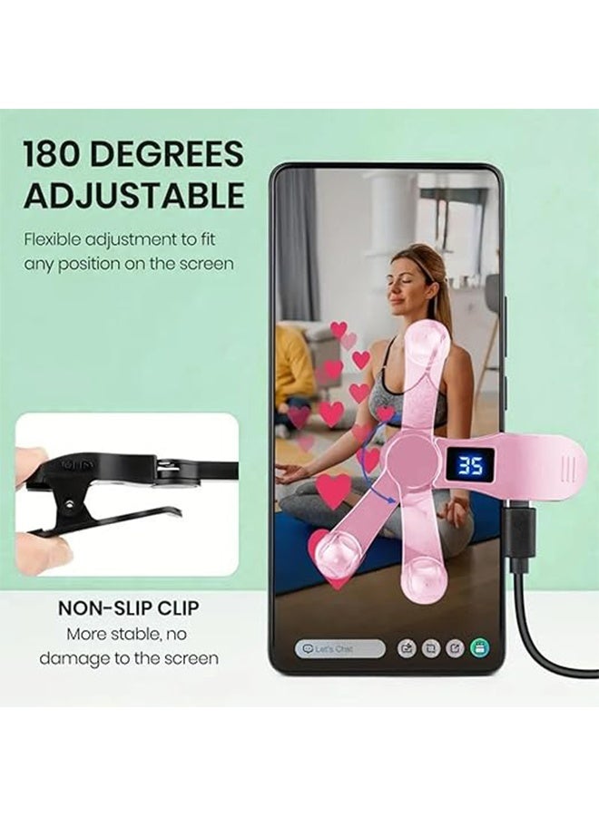 جهاز نقر تلقائي للهواتف الذكية، جهاز نقر سريع لشاشة الهاتف، لعبة محاكاة نقر سريع ومستمر بالإصبع، لايف لايك، فلاش كتم، مهام مكافأة (وردي) - Image 4