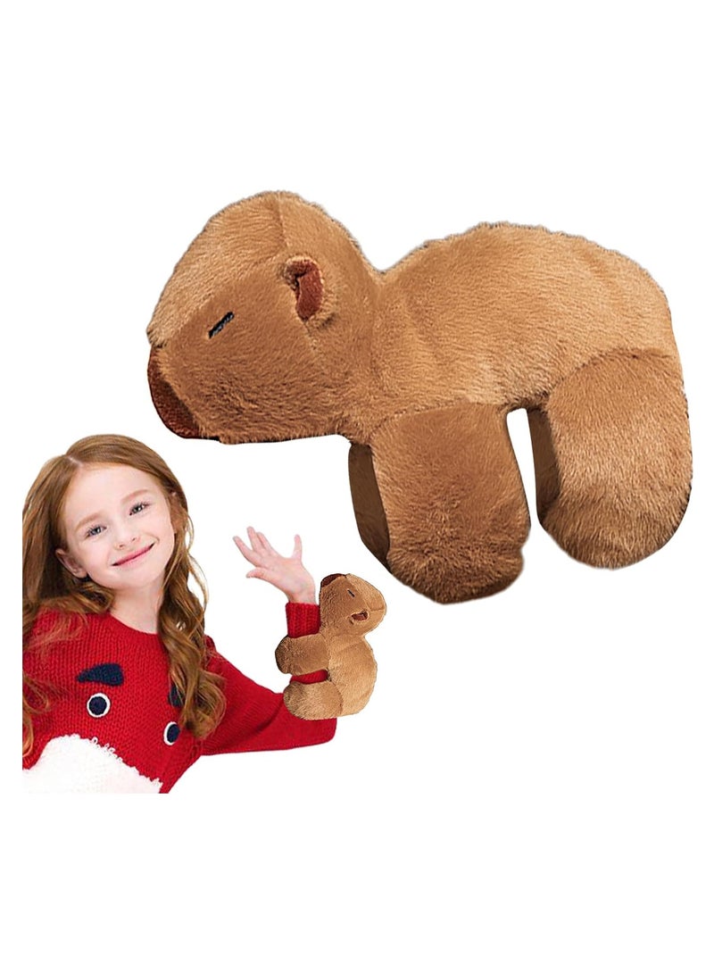 general Slap Bracelets For Kids Adults Huggers Slap Bracelet Stuffed Animals Cute Plush Capybara Slap Bracelet Wristband Favors  - Image 2