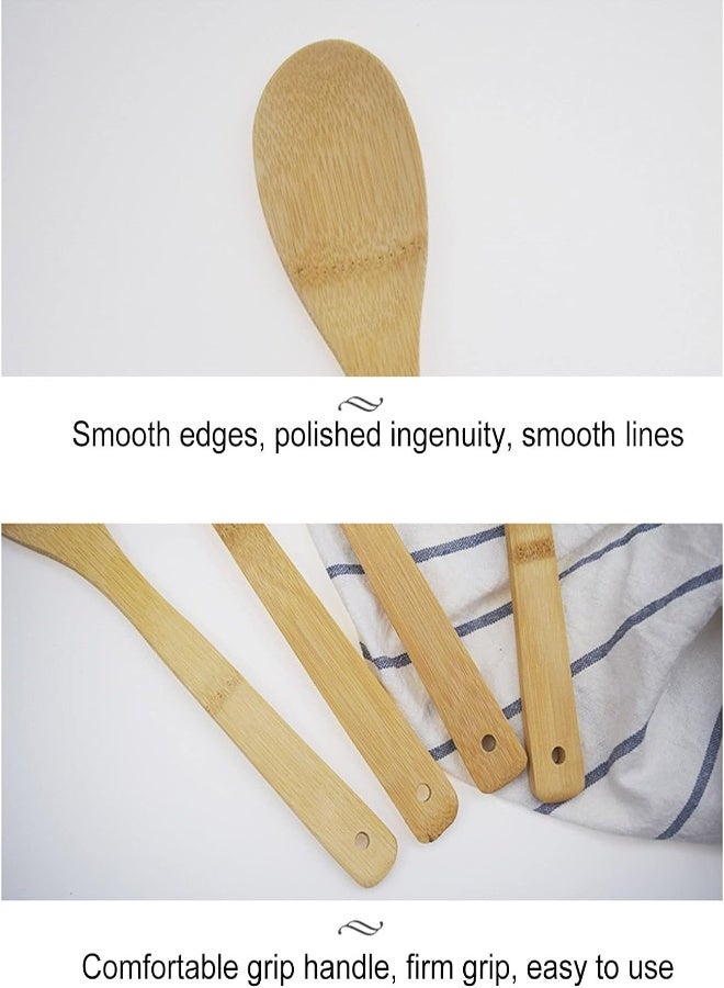 AKDC Spatula Cooking-Tools Set, 4Pcs/Set Spatula Kitchen Utensil Circular Slotted Spatula Kitchen Utensil Bamboo Spatula Set For Home Kitchen - Image 5