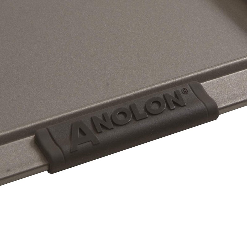Anolon Advanced Nonstick Bakeware with Grips, Nonstick Cookie Sheet / Baking Sheet - 10 Inch x 15 Inch, Gray - Image 4