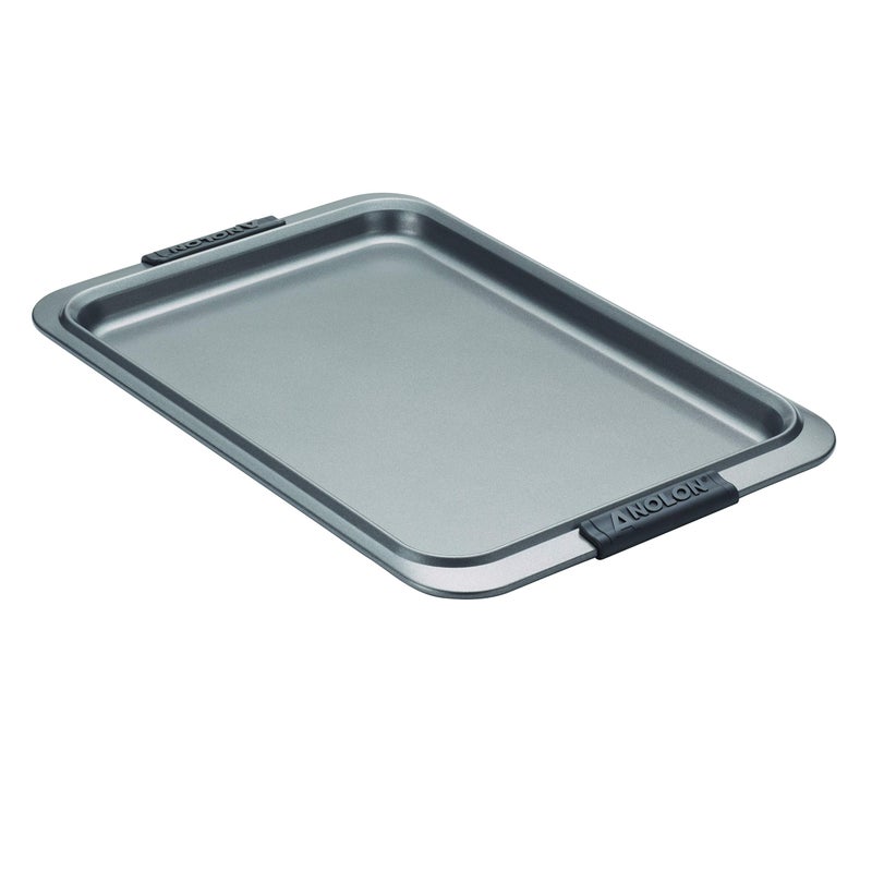 Anolon Advanced Nonstick Bakeware with Grips, Nonstick Cookie Sheet / Baking Sheet - 10 Inch x 15 Inch, Gray - Image 5