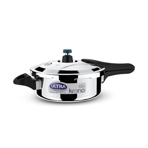 Ultra Triply Krono Pressure Cooker 3.5 Litre | Whistle Counter | Spillage Control | AISI 304 Food Grade Stainless Steel Cooker | 5 Years Warranty | Cooks Fast & Saves Gas | SCTS Technology - Image 1