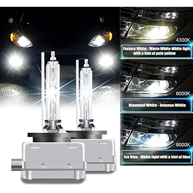 RCP D1S6  A Pair D1S D1R 6000K Xenon Hid Replacement Bulb Diamond White Metal Stents Base Car Headlight Lamps Head Lights 35W - Image 2