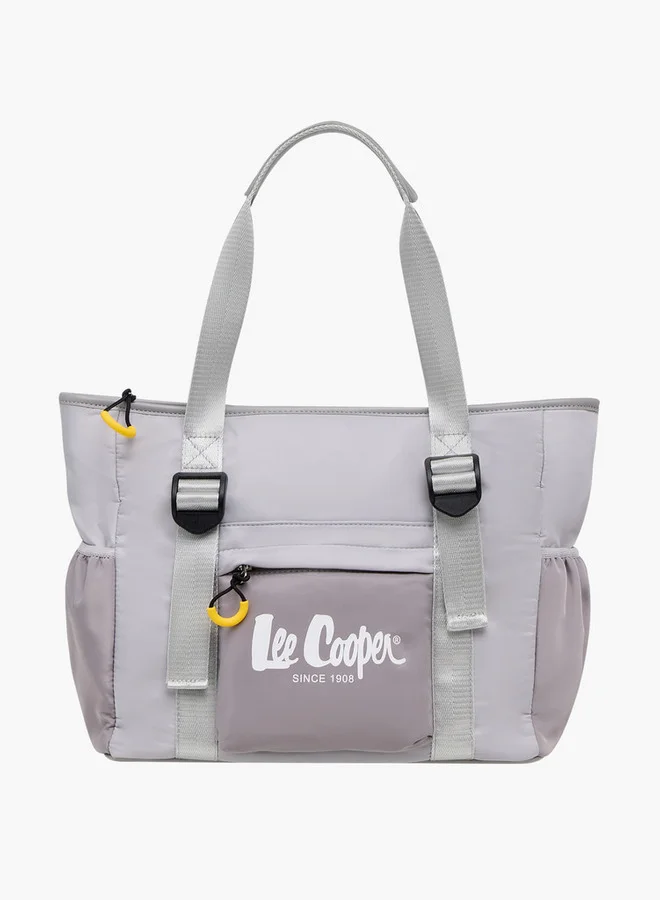لي كوبر Colourblock Tote Bag with Double Handle and Zip Closure