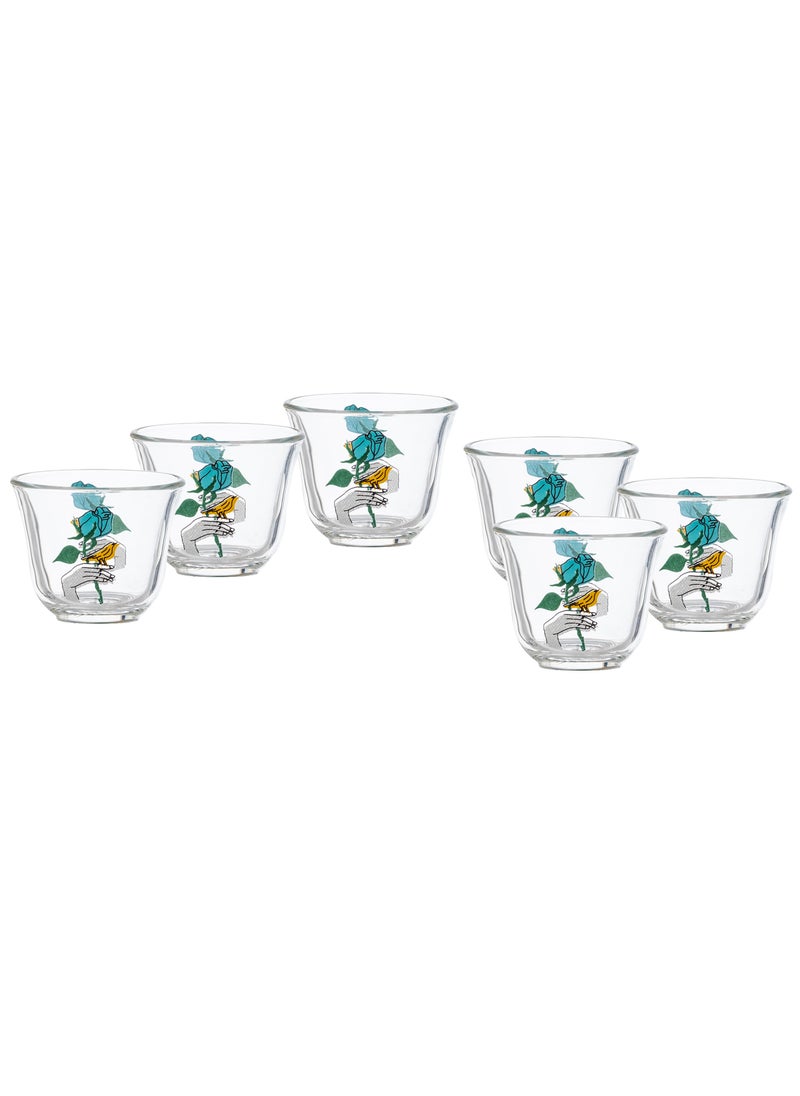 A Set of 6 Cups Saudi Glass Coffee Cups With Modern Graphics Consisting - pzsku/ZA7DB9016BB899A04D271Z/45/_/1707567771/839e07d1-56f8-4ad3-9460-ce734a0312ac