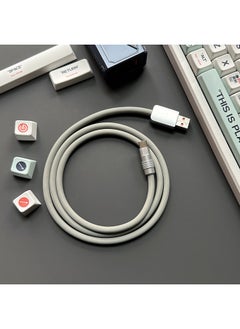 Super Soft Silicone Data Cable For Apple For Iphone For Huawei For Xiaomi OPPO Mobile Phone Tablet PD Super Fast Charging-Color:0.5 M USB To For Iphone 12W-Model:Gray
