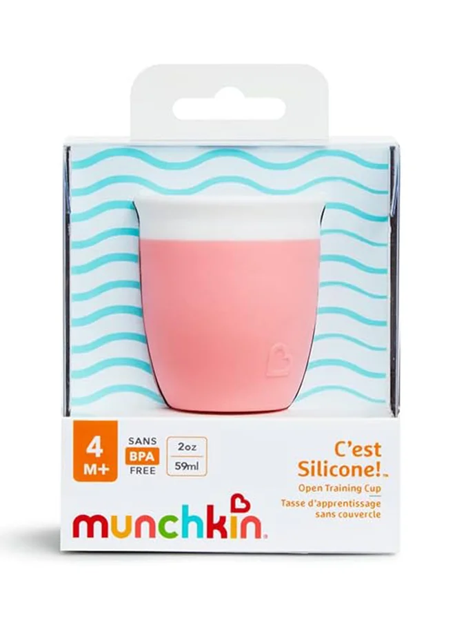 Munchkin C'est Silicone Open Toddler And Baby Cup, 4 Months+, 60Ml, Coral