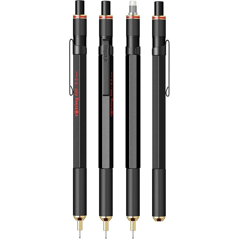 Rotring , Mechanical Pencil - 800+ HYBRID STYLUS BLACK (0.5 MM). - Image 3