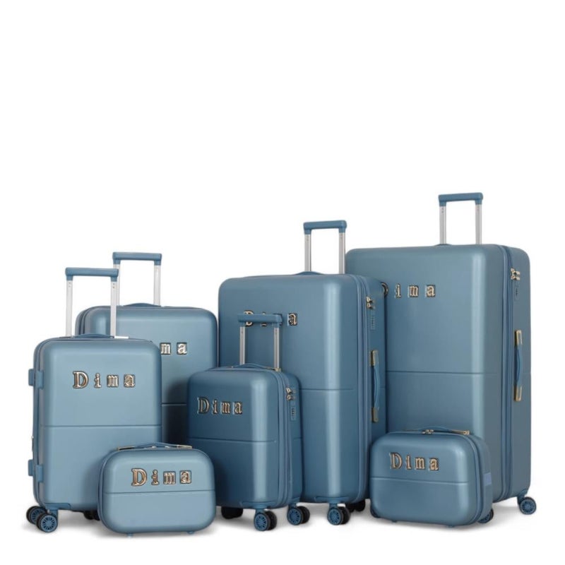 DIMA Bridal Dabash Bag Set - 7 pieces, including 5 trolley bags and 2 makeup bags - with double covers - and an expansion zipper - Dima brand - Image 1