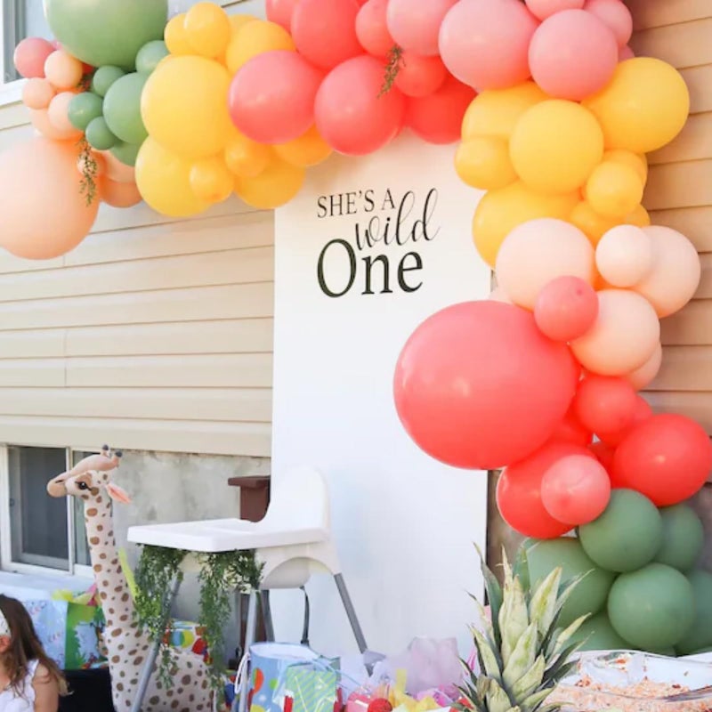 Paeyeq Dusty Green Pink Beige Balloons Light Pink Yellow Mist Sage Cream Peach Balloon 12INCH Ivory White Sand Helium Latex Balloon for Arch Kids Wildflower Goose Birthday Party Decorations Baby Shower - Image 3