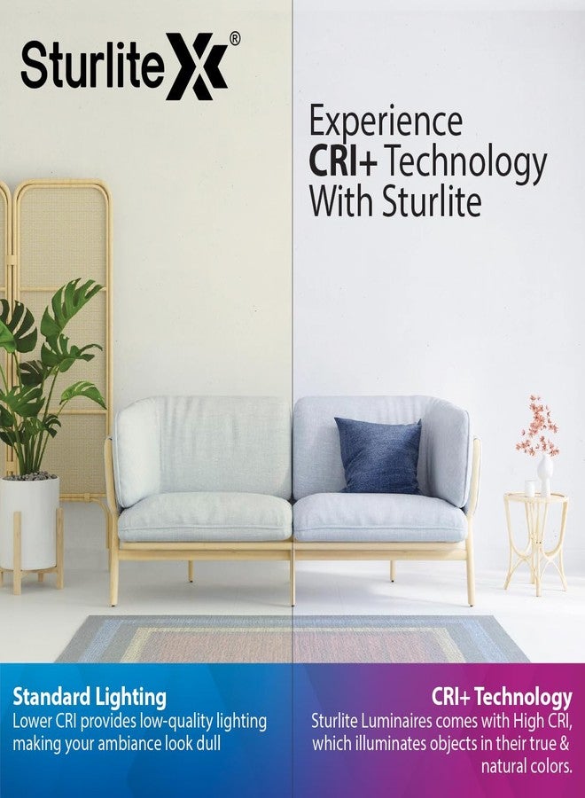 Sturlite Lexxo 8W Round LED Surface Light| 6500k Cool White Color Temperature| 800 Lumens with CRI Tech for Accurate Color Representation (Pack of 1) - Image 4