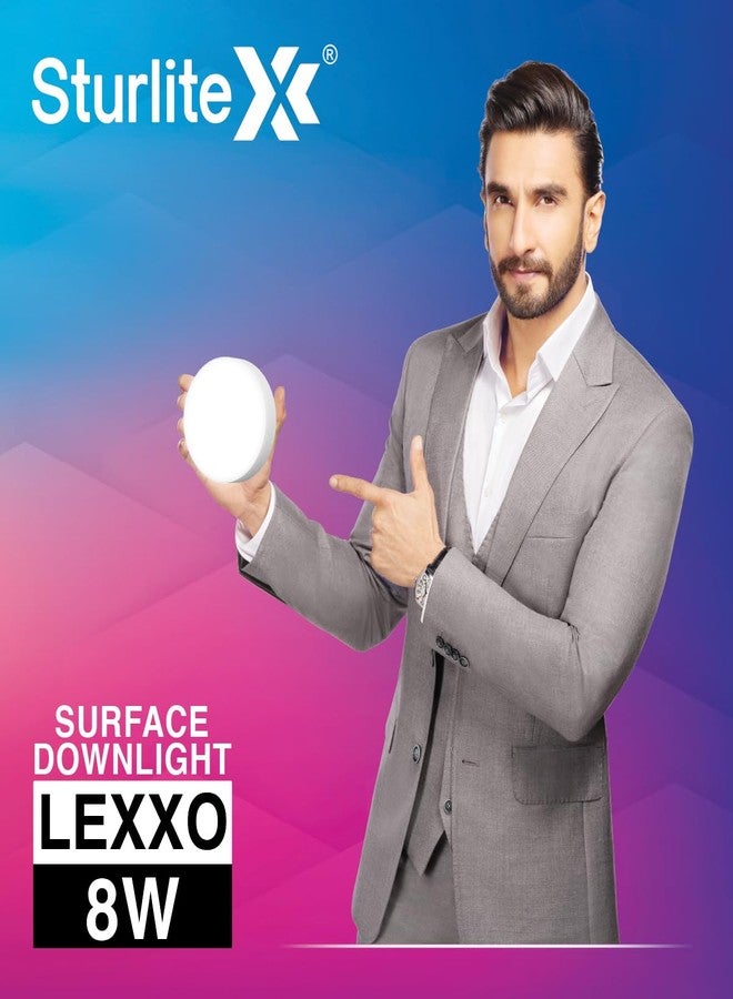 Sturlite Lexxo 8W Round LED Surface Light| 6500k Cool White Color Temperature| 800 Lumens with CRI Tech for Accurate Color Representation (Pack of 1) - Image 2