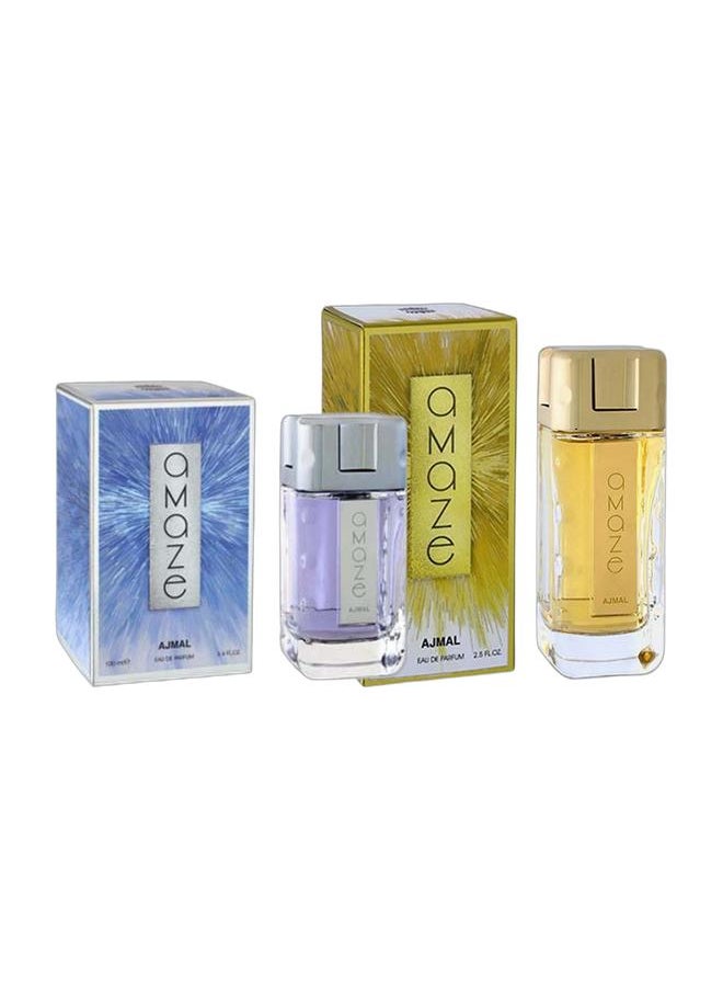 Ajmal Amaze Her Eau De Parfum (75ml) and Amaze Him Eau De Parfum (100ml)  - Image 1