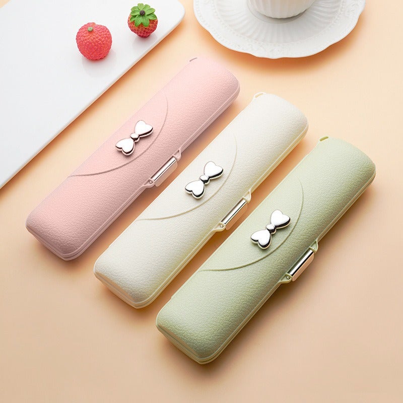 Outdoor Convenient Tableware 304 Stainless Steel Korean Style Spoon Fork Chopsticks Three-Piece Set Student Travel Gift Tableware Suit - Image 4
