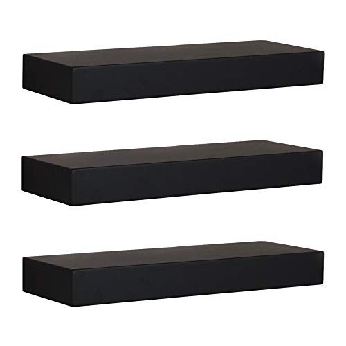 Kiera Grace Modern Floating-Shelves, Pack of 3, Black, 3 Count - Image 2