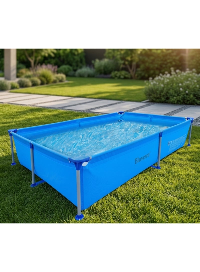 Bluverra Pool with Columns, Rectangular, Blue, 228 × 159 × 42 cm - Image 2