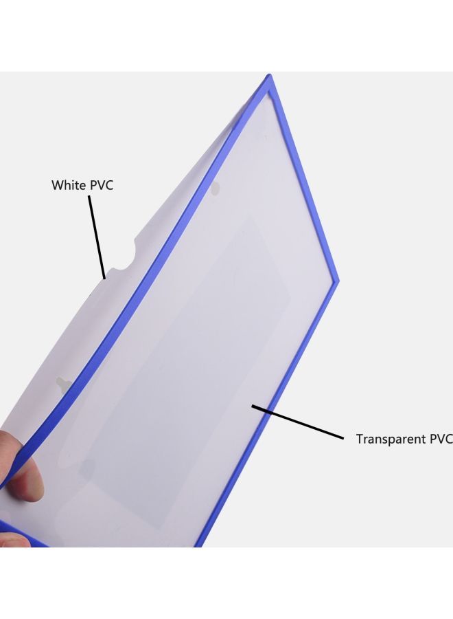 NIBEMINENT A4 Hard Rubber Sleeve File Storage Protective Cover Horizontal Format Blue  - Image 3