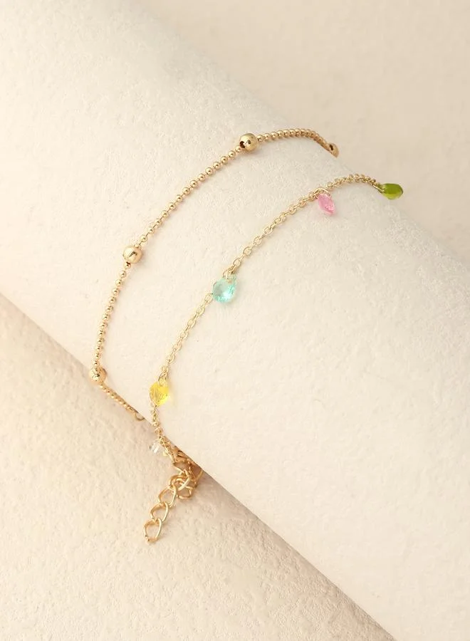 Take Two Pack of 2 - Waterdrop Beaded Bracelet
