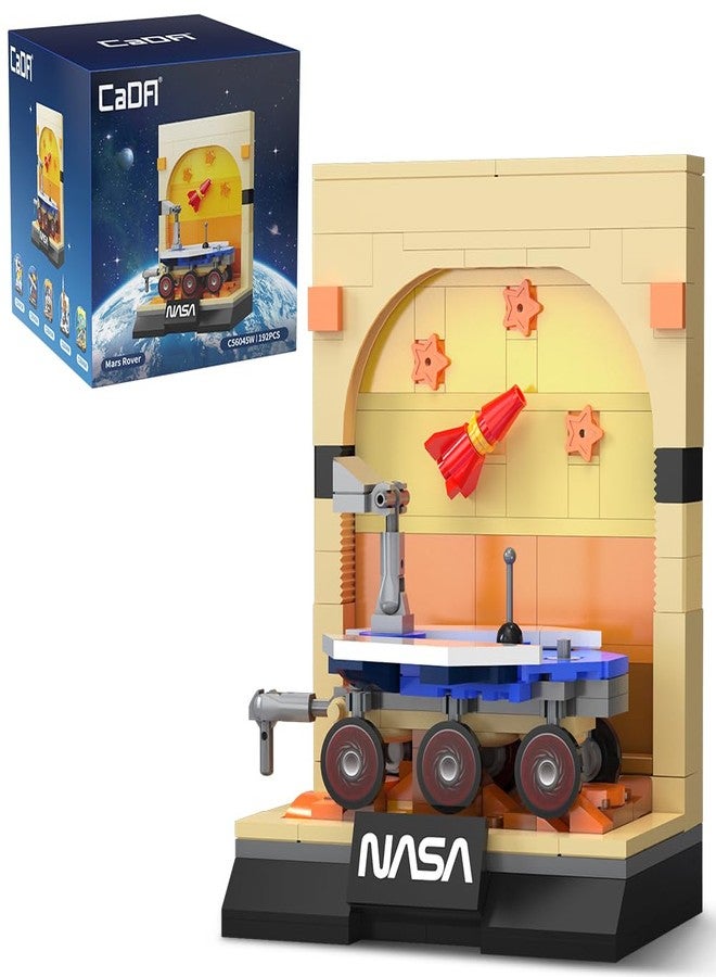 CaDA C56045W NASA Space Exploration Building Block Set, Including Mars Rover, Rocket and Space Station, 192-piece Aerospace-Themed Assembly Model, Suitable for Ages 14+ - Image 1