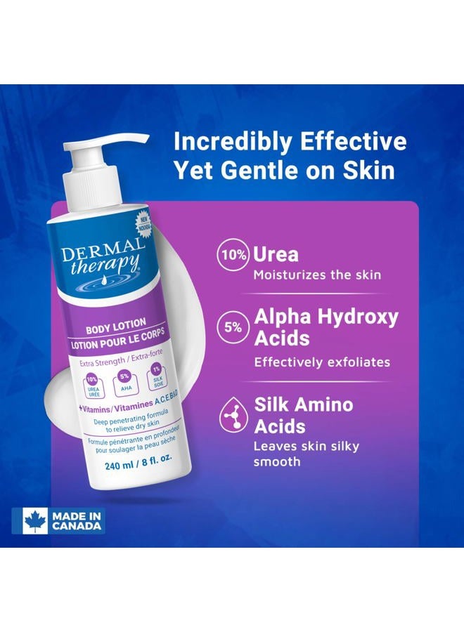 dermal therapy Extra Strength Body Lotion - Hydrating Treatment Restores Moisture to Heal Dry, Cracked, Itchy Skin | 5% Alpha Hydroxy Acids and 10% Urea | 8 fl. oz (TwoPack) - Image 5