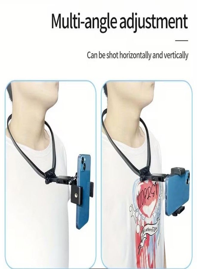 Deoxys حامل هاتف Deoxys للرقبة للتسجيل، متوافق مع iPhone، مزود بحزام تعليق لكاميرا GoPro، ملحق للرأس والصدر والكتف لالتقاط صور سيلفي من منظور الشخص الأول - Image 4