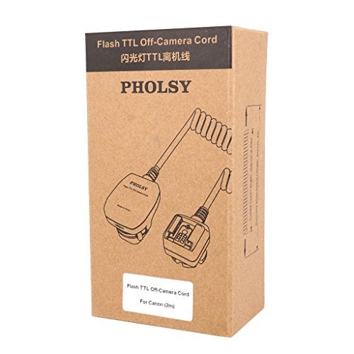PHOLSY 6.5' / 2 m E-TTL Off Camera Flash Speedlite Sync Cord Hot Shoe Cord Compatible with Canon T8i, T7i, T6, T6i, T6s, T5, T5i, SL3, 90D, 80D, 77D, 70D, 7D, 6D, 5D, M3, M5, M6 etc, Replaces OC-E3 - Image 3