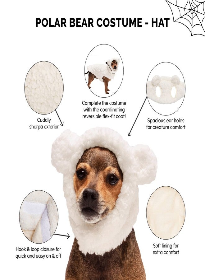 Furhaven Medium Dog Hat, Washable & Cozy - Sherpa Flex-Fit Polar Bear Dog Hat Costume - Cream, Medium - Image 3