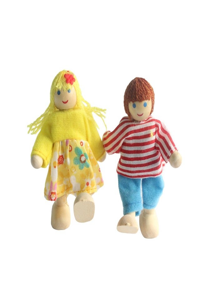 Kunhe Dollhouse Dolls Set with 2 Happy Family Dolls for Dollhouse - Image 2