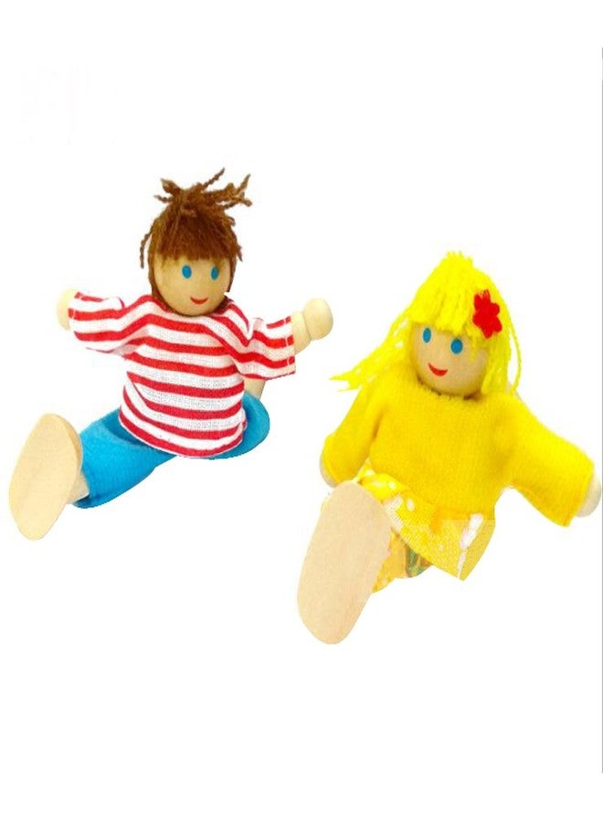 Kunhe Dollhouse Dolls Set with 2 Happy Family Dolls for Dollhouse - Image 4