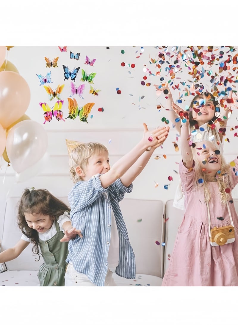 12-Piece 3D Butterfly Decorative Wall Sticker Set Multicolour 10 x 5cm - Image 5