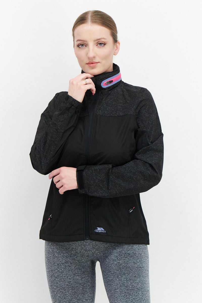 Trespass Women Brand Logo Windbreaker Jacket, Black - Image 1