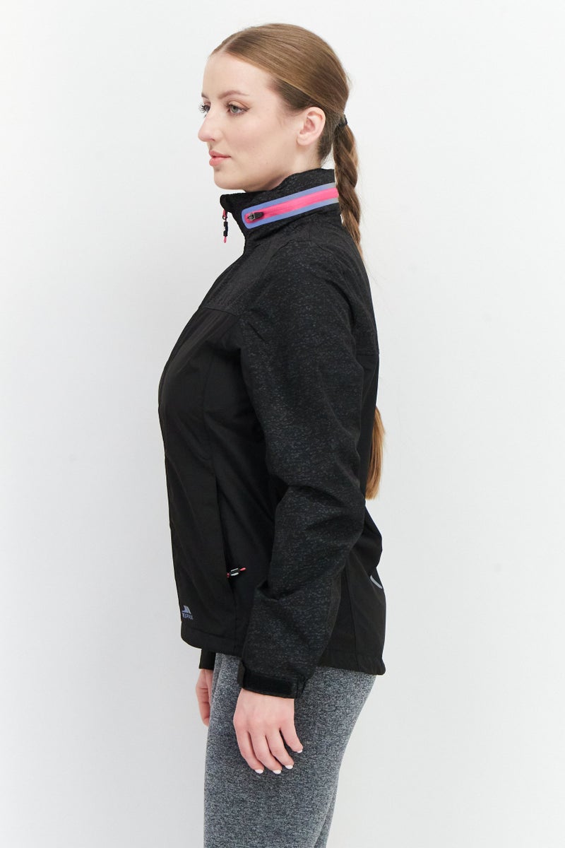 Trespass Women Brand Logo Windbreaker Jacket, Black - Image 2