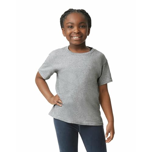 Gildan Youth Ultra Cotton T-Shirt, Style G2000B, 2-Pack, Sport Grey, Large - Image 2