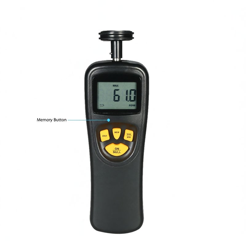 SMART SENSOR Handheld Contact LCD Digital Tachometer Speedometer Tach Meter Wide Measuring Rang 0.5 ~ 19999 RPM - Image 5